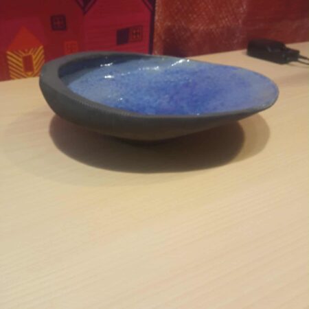 Blue _ ceramic dish